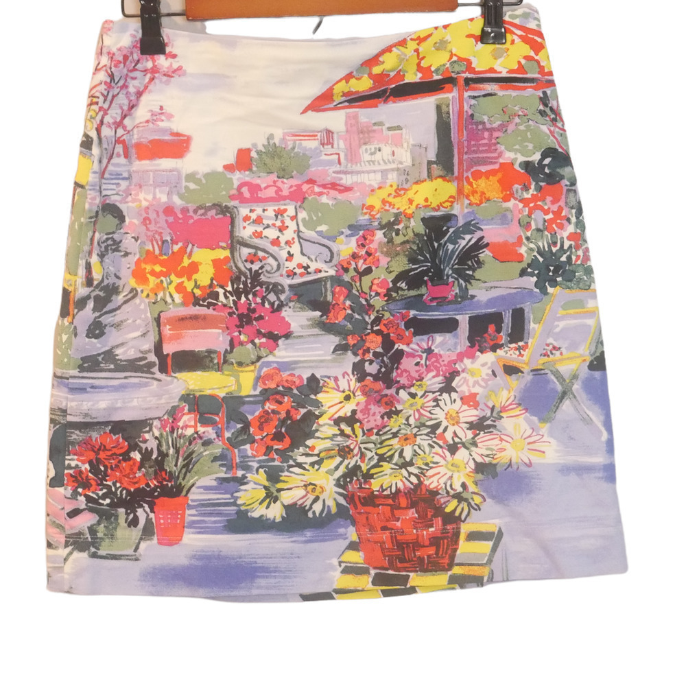 𝅺TALBOTS Scenic Garden Pencil Skirt Size 6 Petite EUC - Picture 2 of 7
